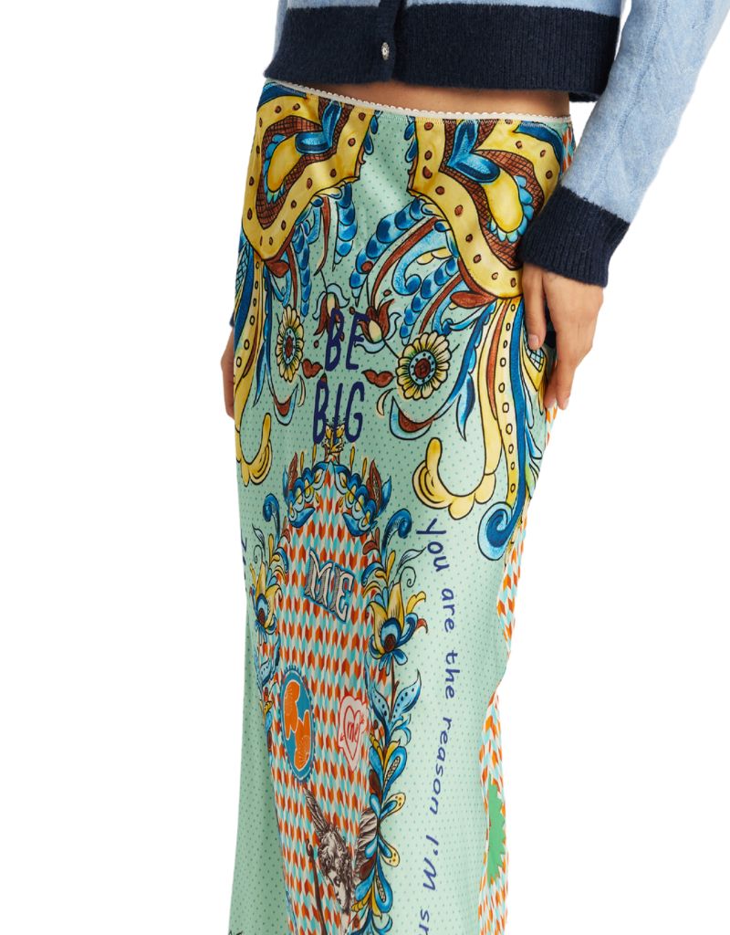 Blakely Slip Skirt Mint Vanilla