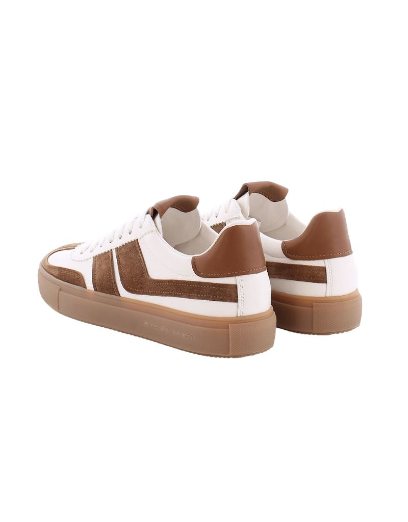 Leni Suede and Leather Sneaker Caramel/Butter/Cognac