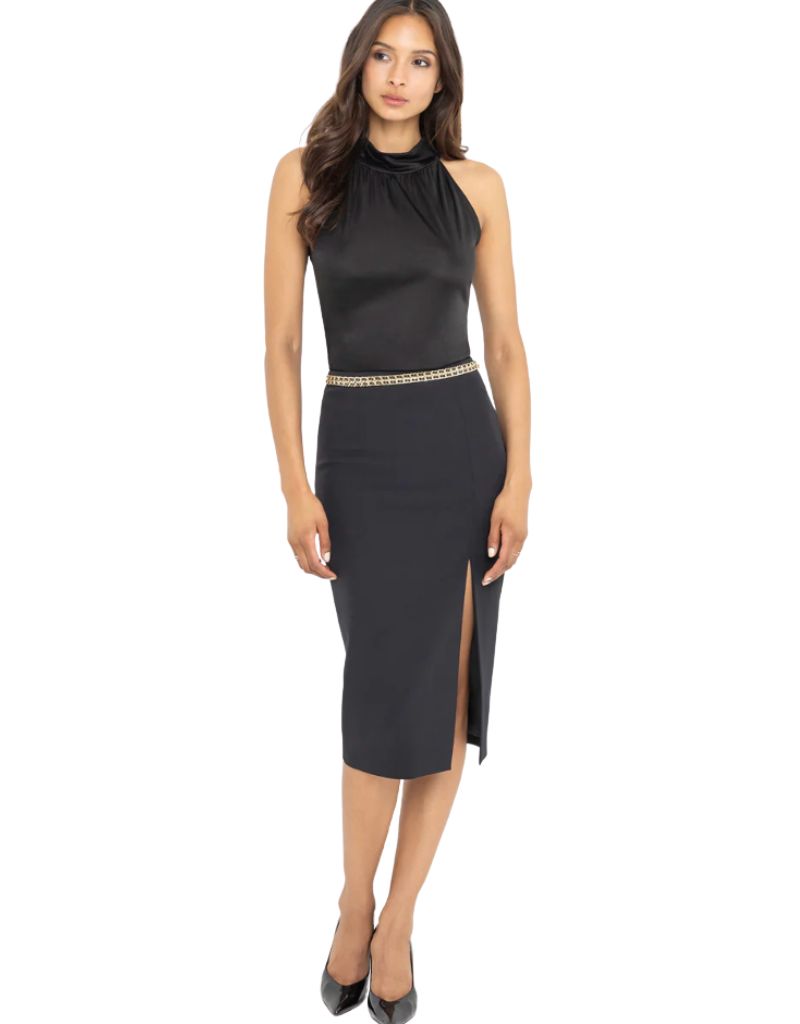 Margery Crepe Skirt Black