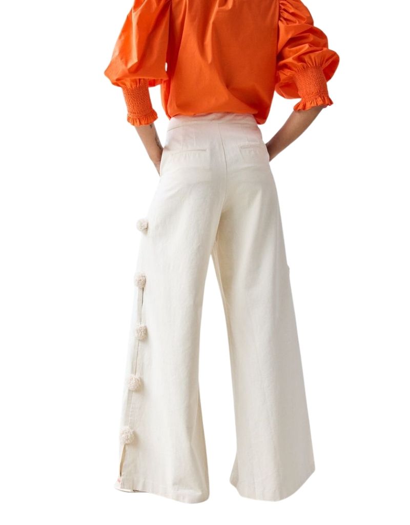 Pom Pom Trouser Custard