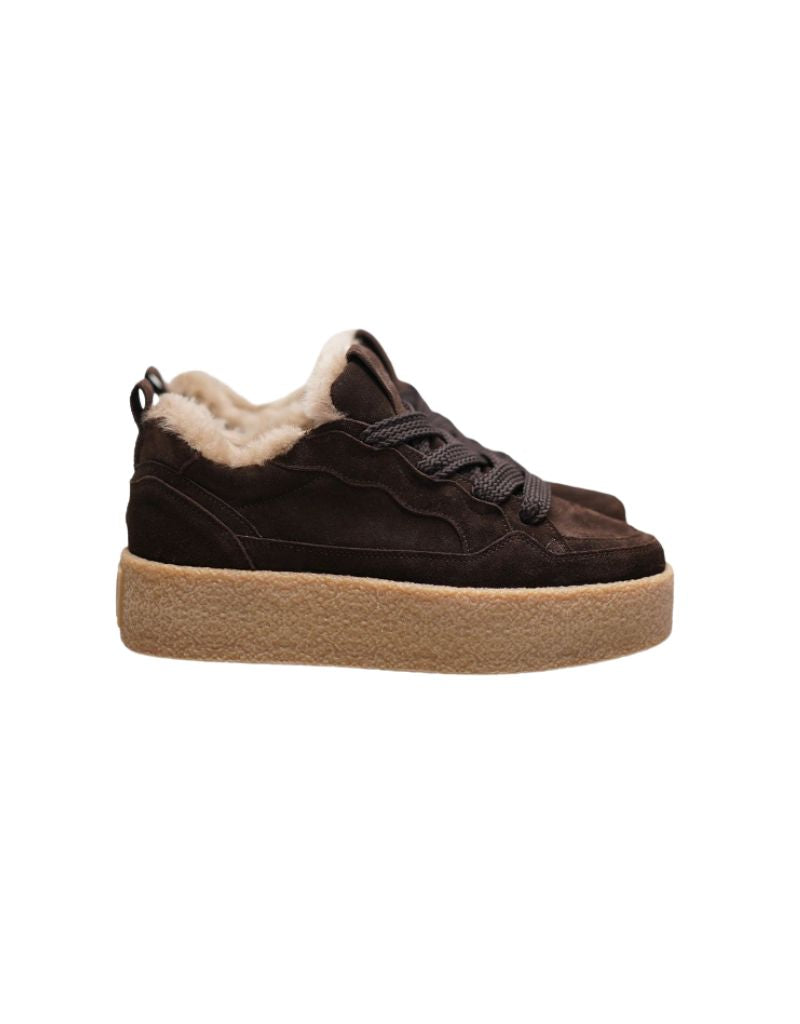 Bazar Pepe Camel Suede Sneaker