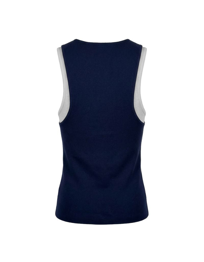 Two Timer Tank Navy Heather Grey