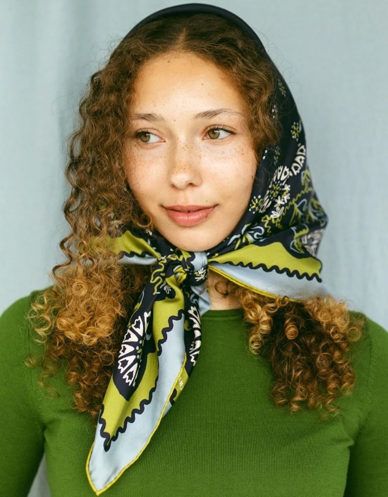 Twofer Silk Scarf Acorn