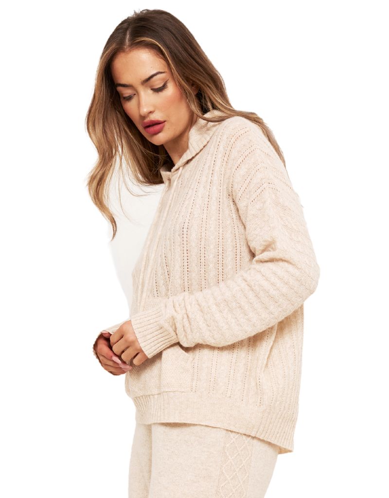 Luxe Cable Hoodie Cygnet