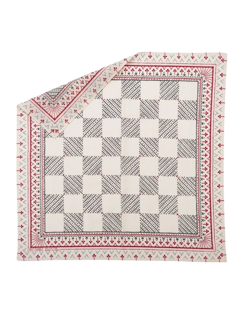 Cotton Checker Bandana Sand
