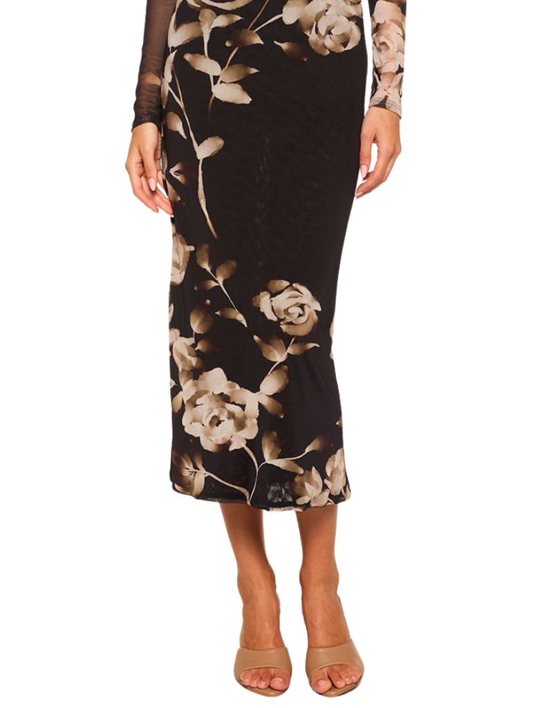 Aisha Skirt Faded Rose Mesh