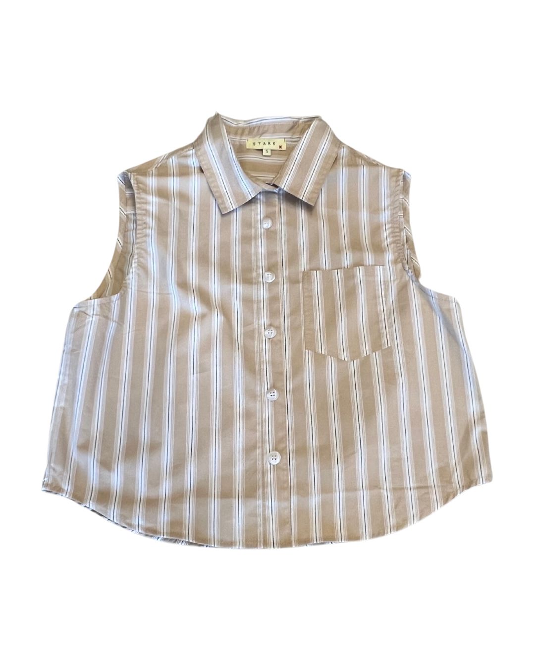 Carter Top Taupe Stripe