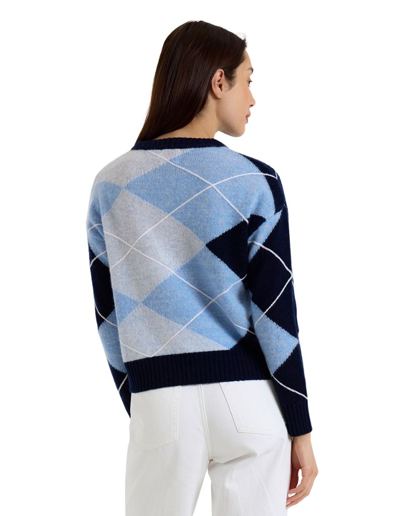 Argyle Crew Navy Arctic Blue