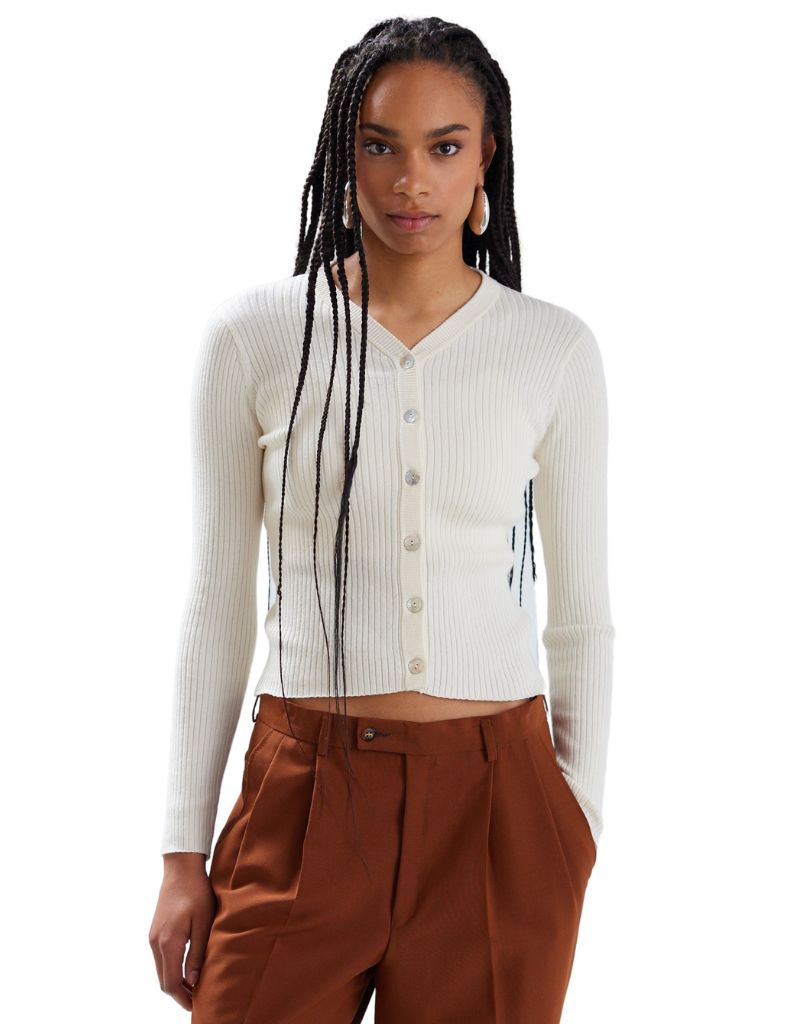 CSC Holand High Neck Cardi Chalk