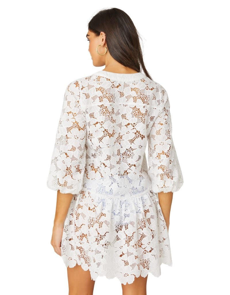 Umbrella Mini Dress Optic White Swim 24-1