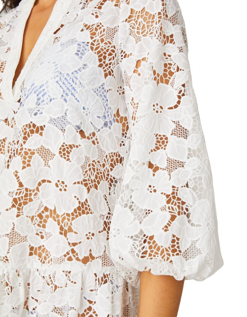 Umbrella Mini Dress Optic White Swim 24-1