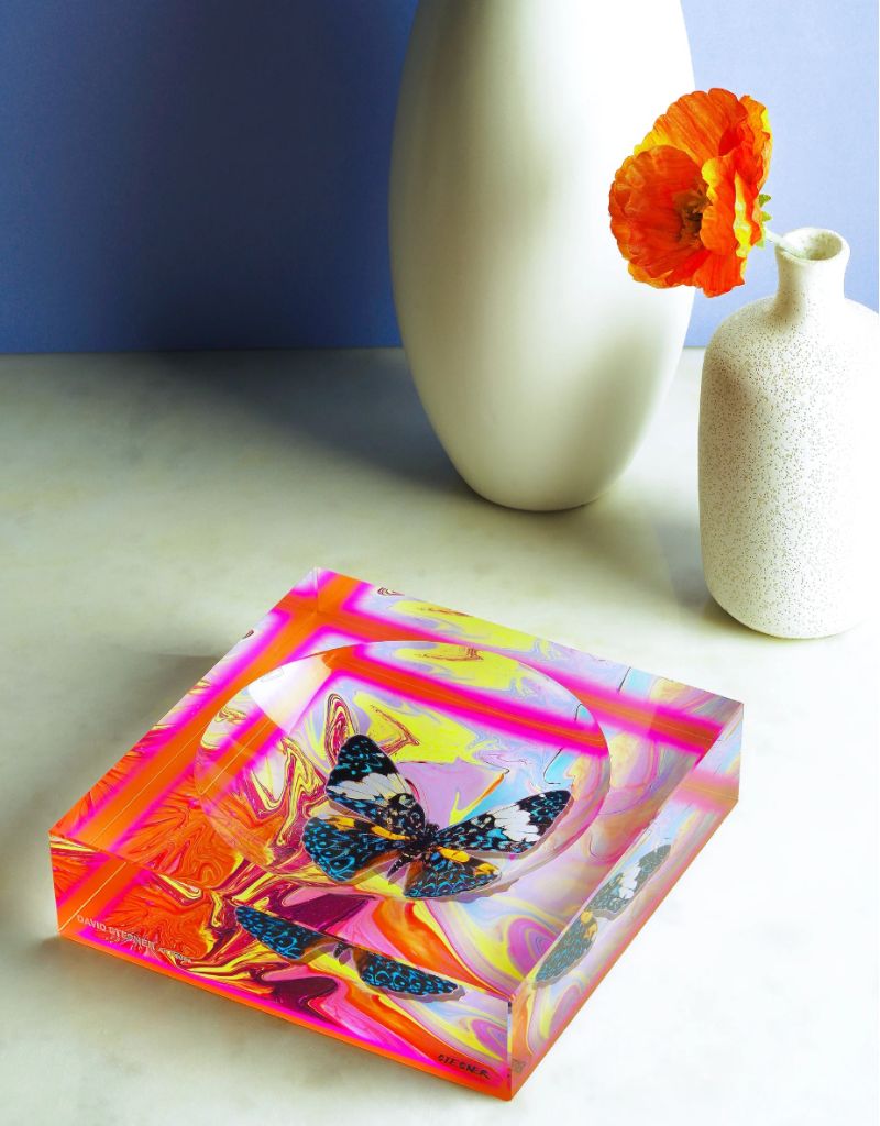 Coral Currents Acrylic Square Dish