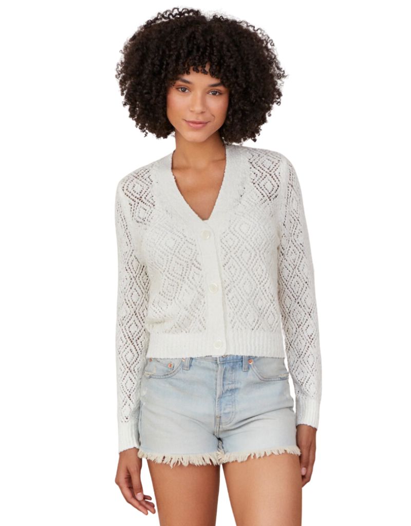 Odette Pointelle V Cardigan Cloud