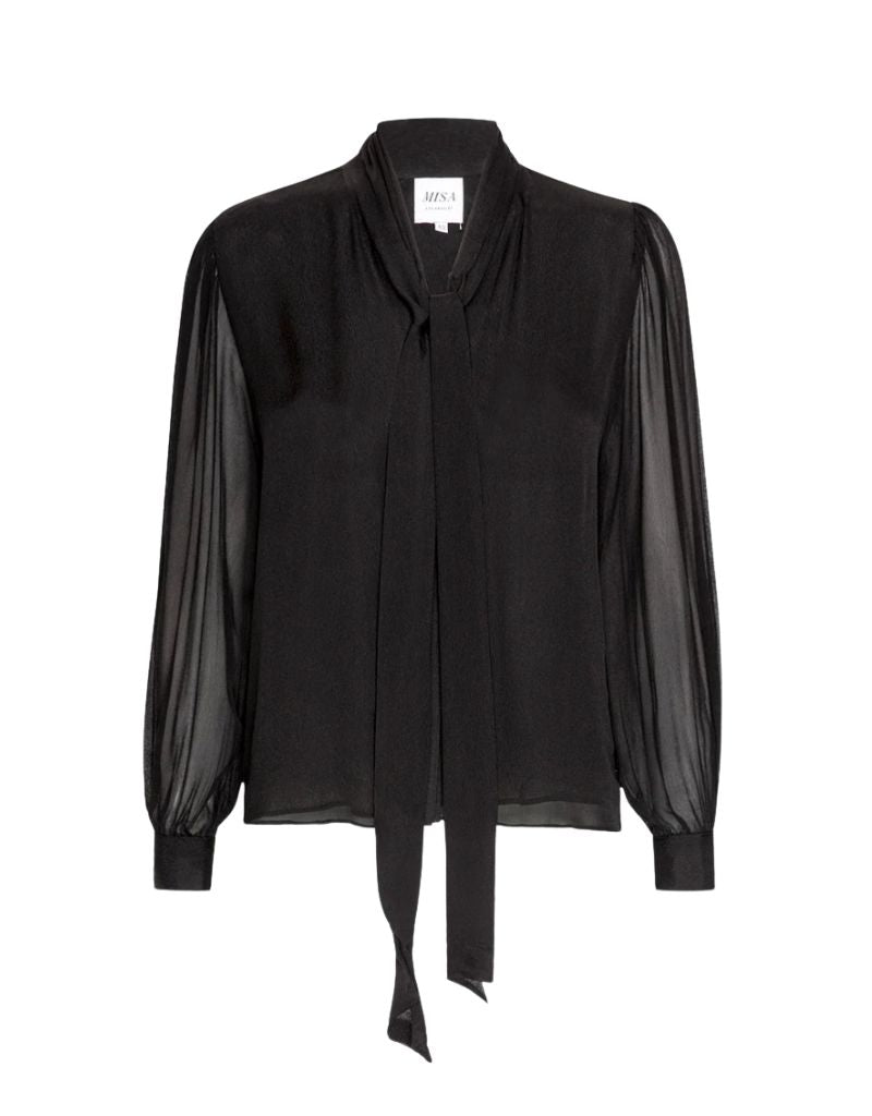 Velma Top Black Viscose