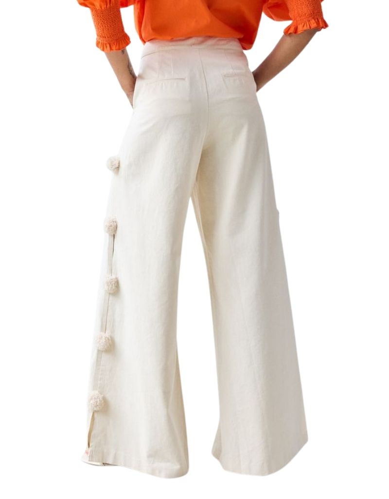 Pom Pom Trouser Custard