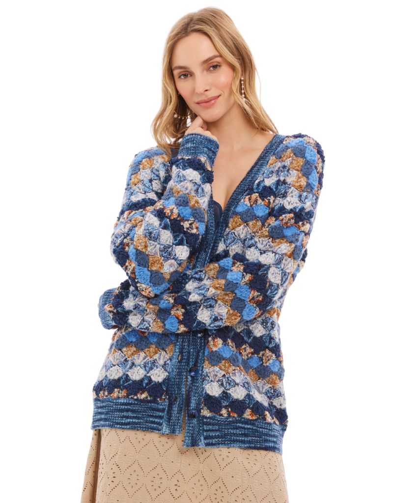 Randi Cardigan Blue Multi