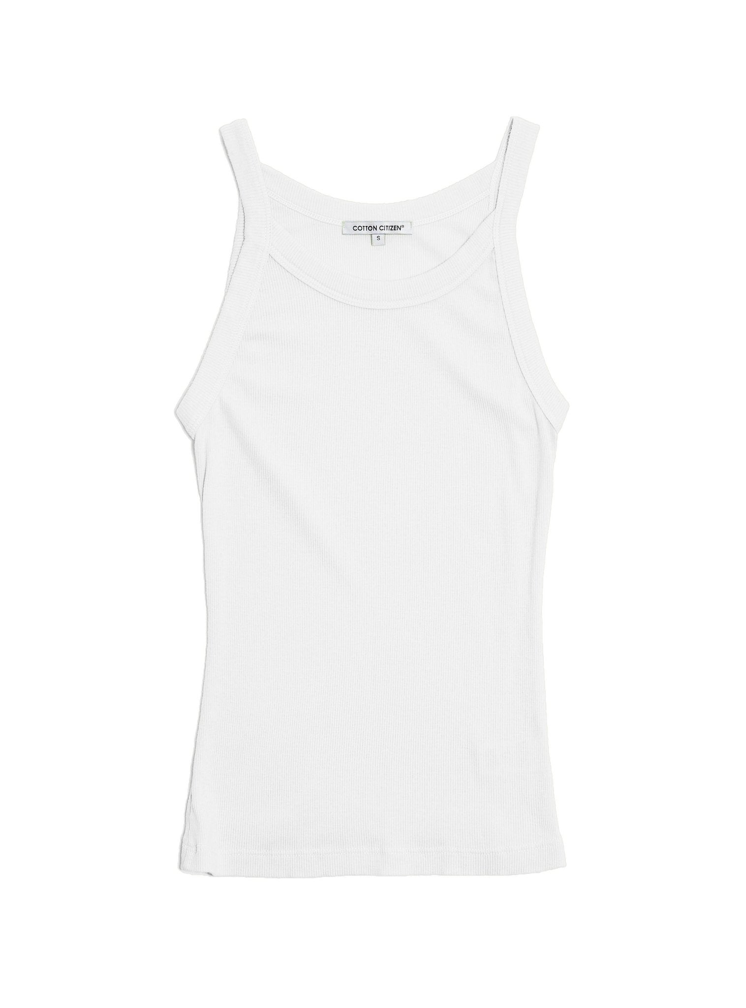 Cotton Citizen Verona Tank in White ghost flat lay image
