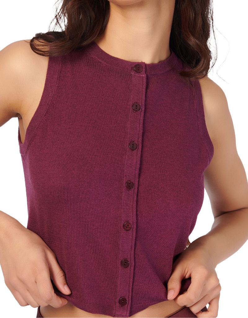 Dia Sweater Vest Blackberry