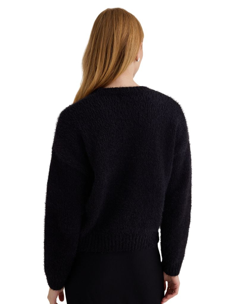 Drop Shoulder Sweater Black