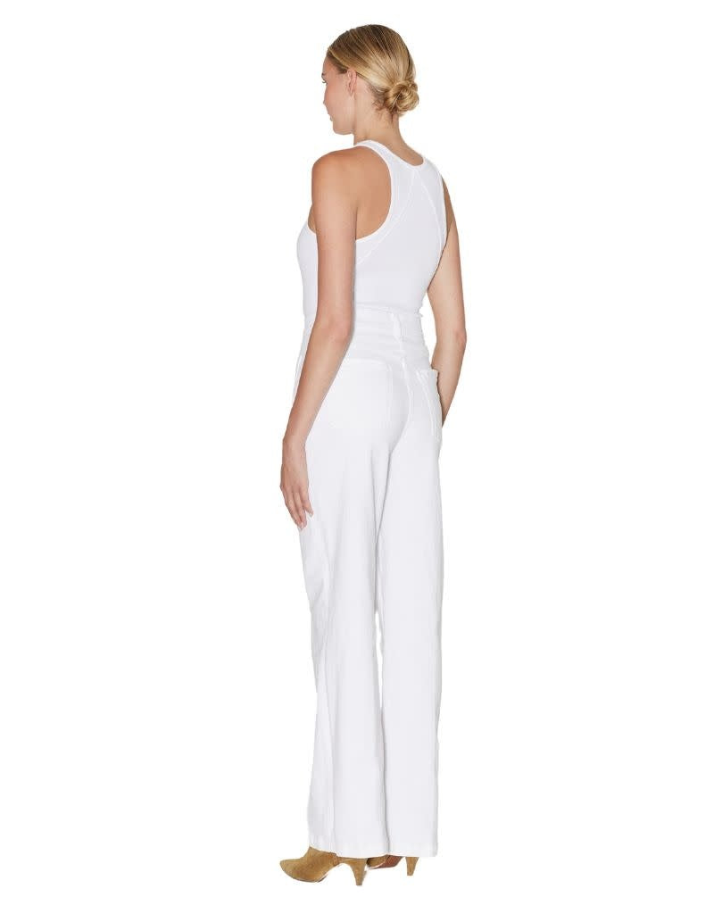 Le Jean Virginia wideleg in white back view