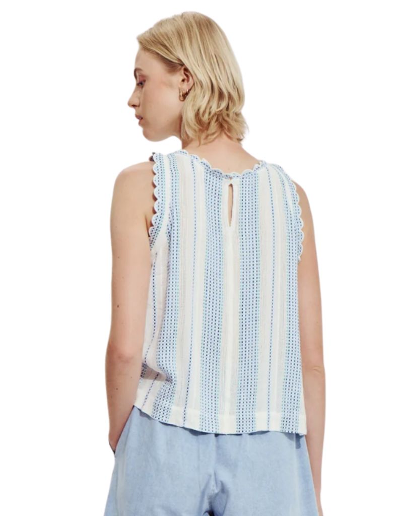 Maui Top Blue Stripe