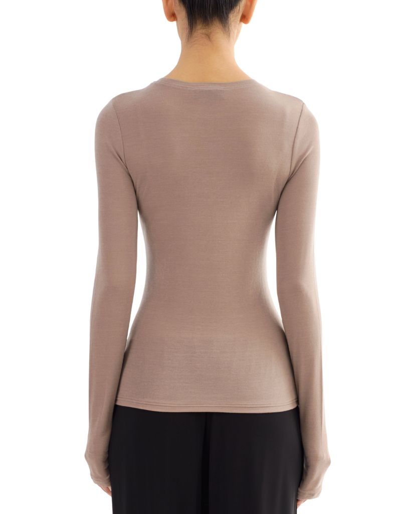 Medora Long Sleeve Top Taupe