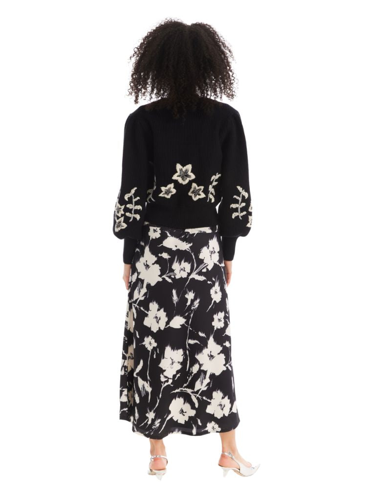 Beaded Piper Cardigan Black