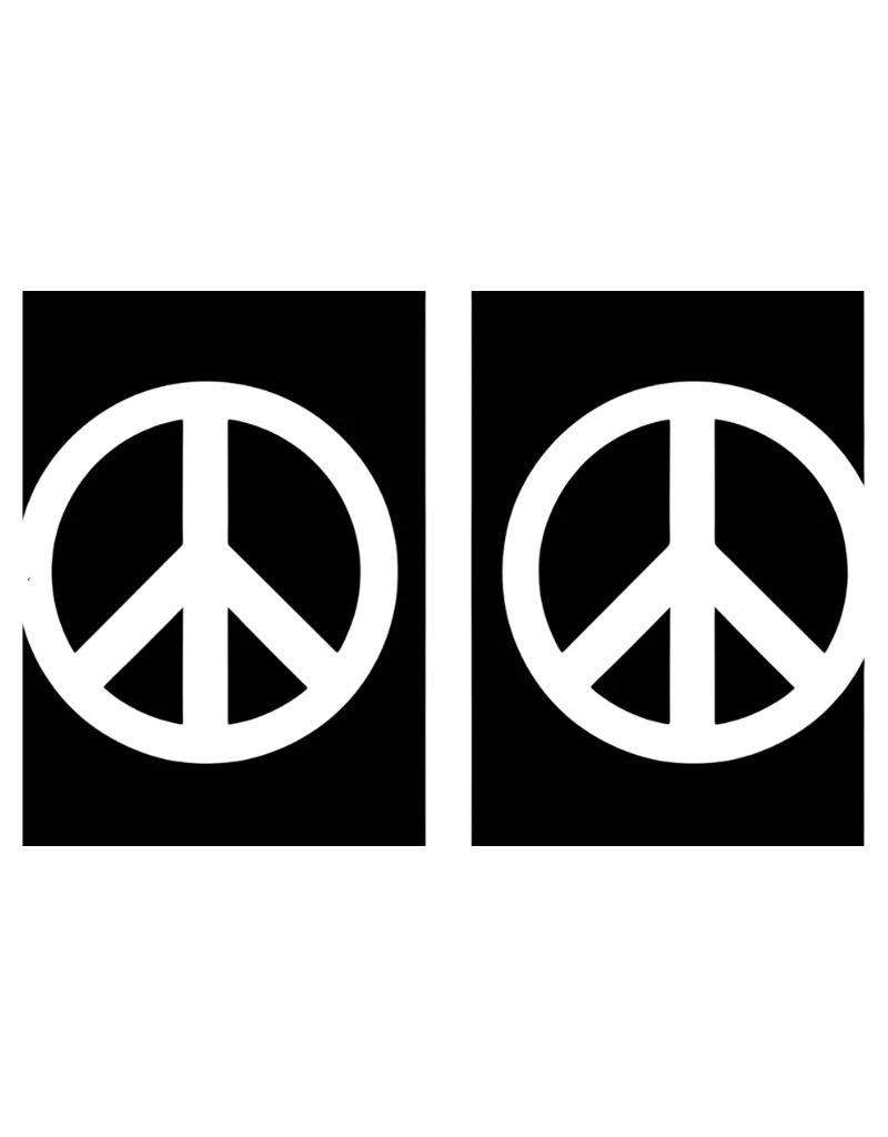 Playing Cards Plastic PVC Black and White Peace Sign