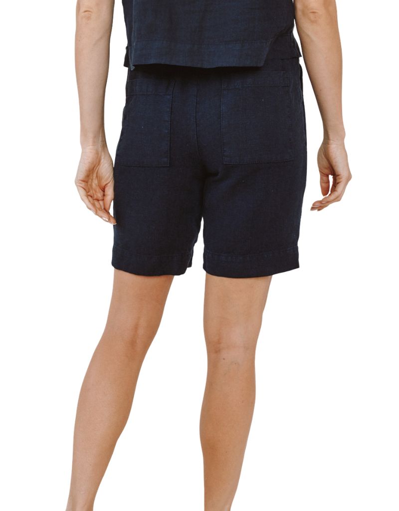 Pleated Bermuda Black