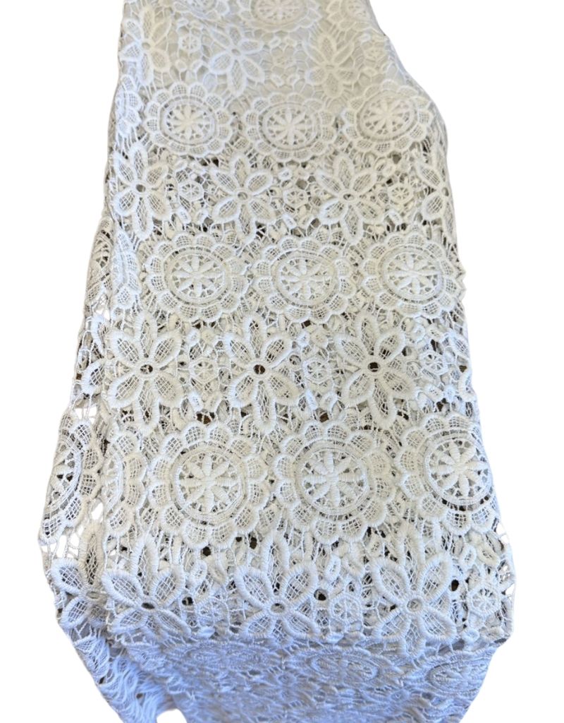Pants Pizzo Thick Flower White