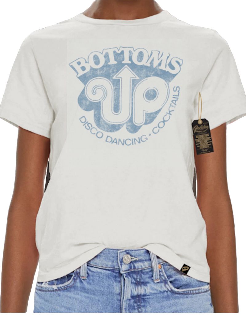 My Guy Tee Bottoms Up Vintage White
