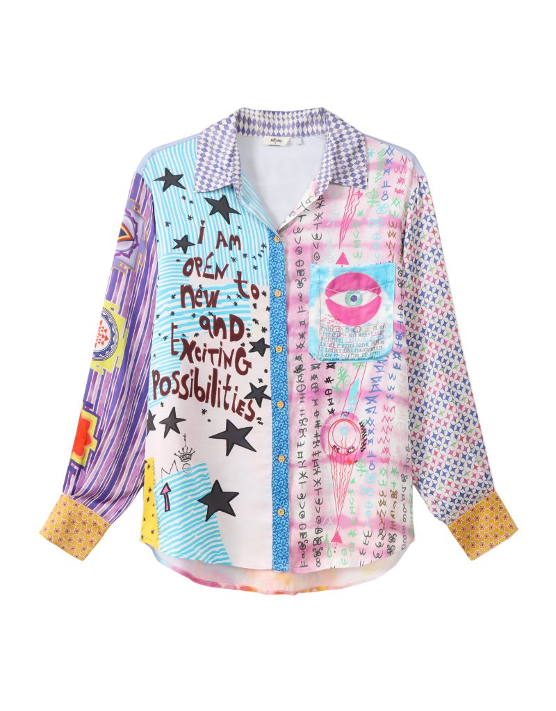 Isabel Printed Shirt Runic Whisper