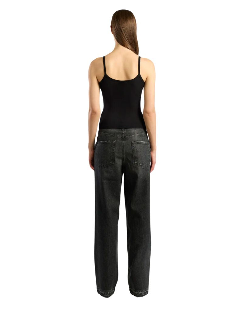 Verona Spaghetti Tank Jet Black