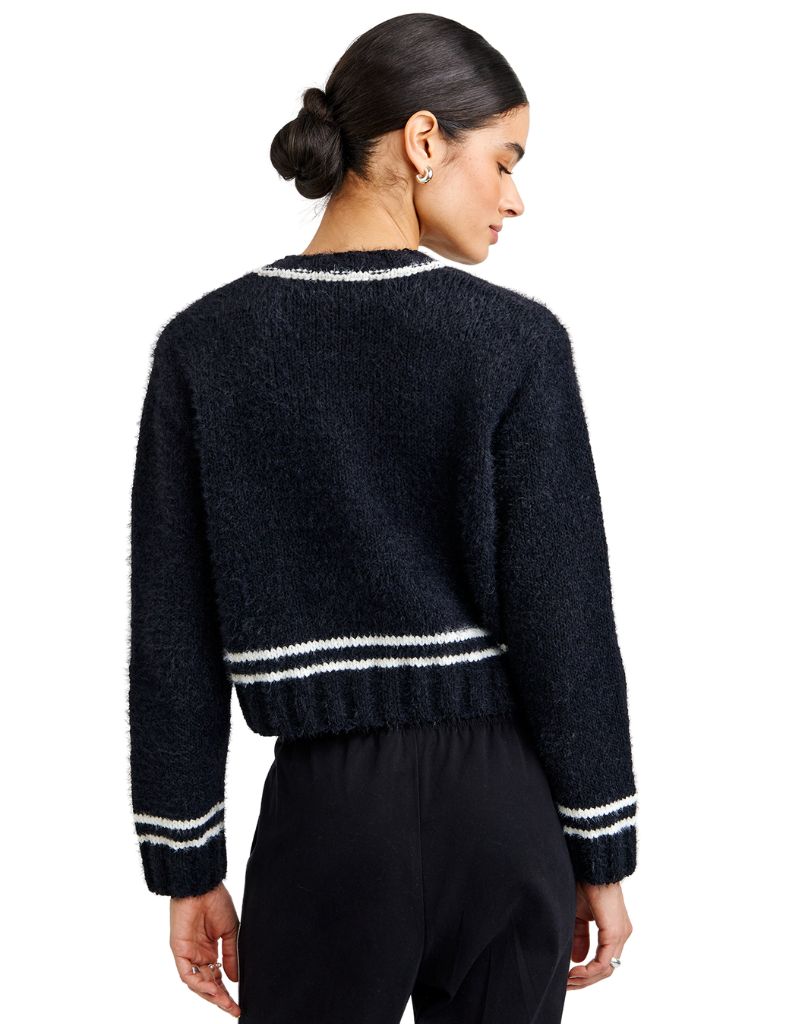 Constrast Stripe Cardigan