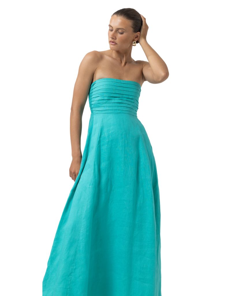 Talia Linen Dress Laurel