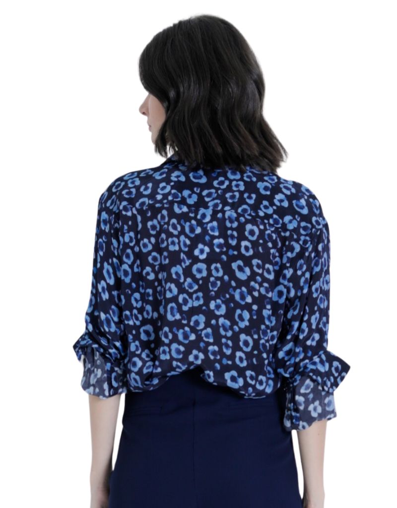 Gabriella Print Top Navy Bloom