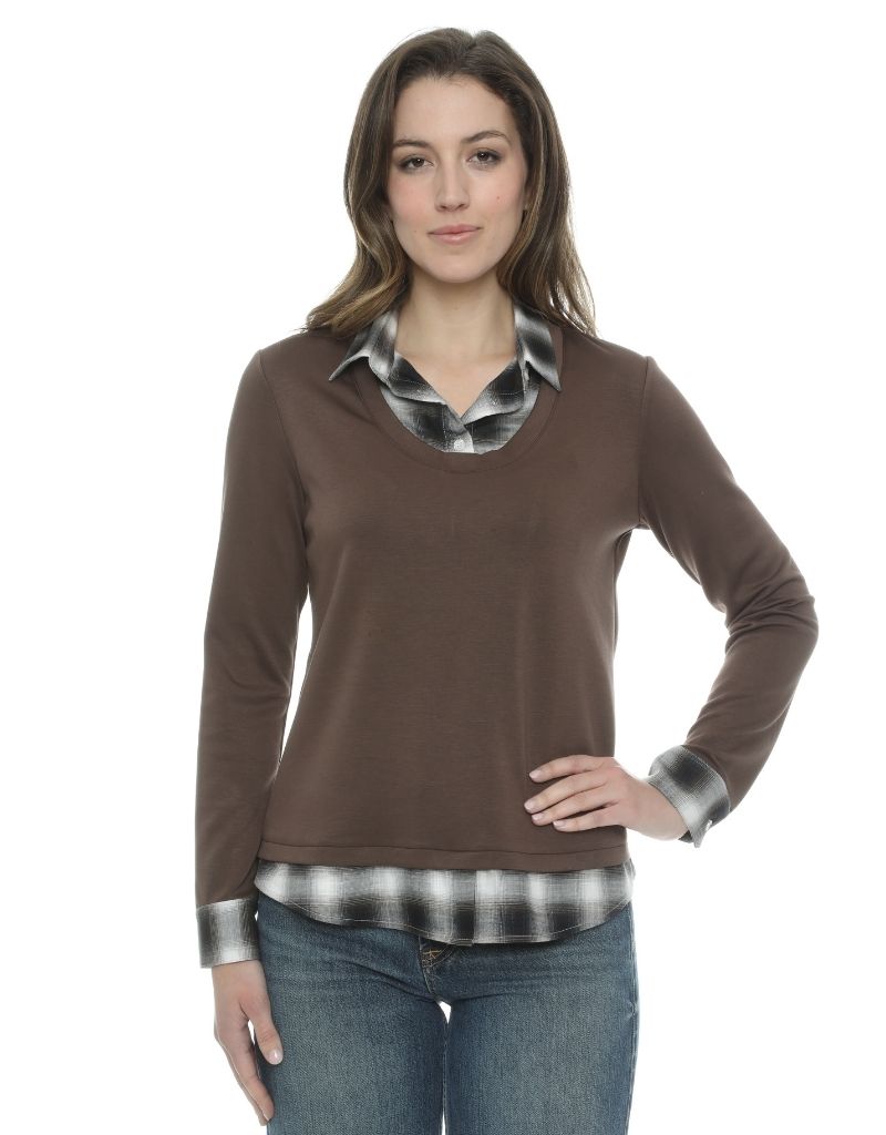 Quinn Modal Jersey Sweatshirt Brown F26