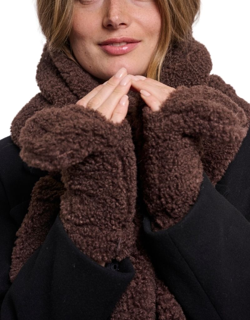 Aleida Teddy Gloves Coffee Roast F26