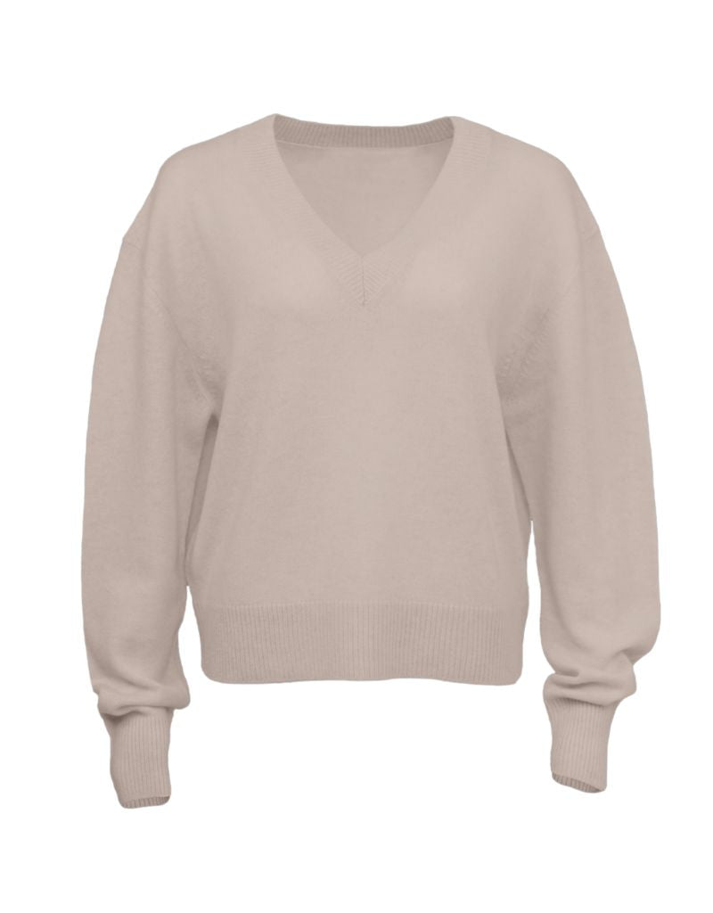 Indigo Vee Sweater Kissed Pink