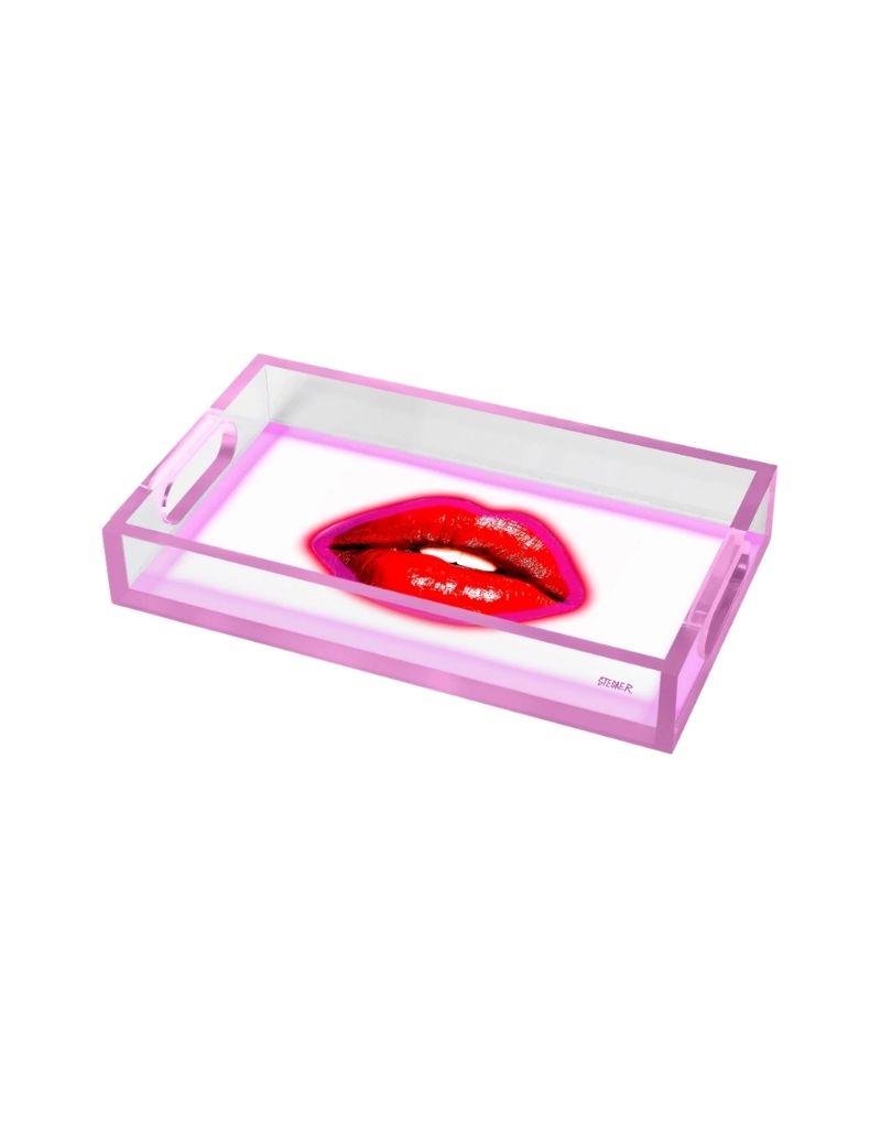 Daydream Kiss Acrylic Small Rectangle Tray