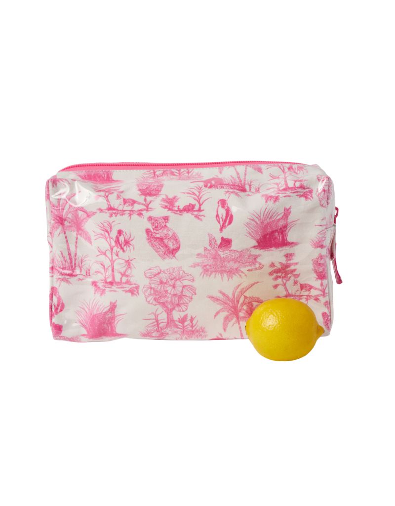 Toile Makeup Bag Pink Medium