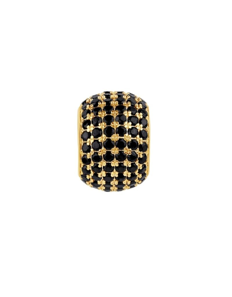 Full Pave Spacer Charm Gold Black