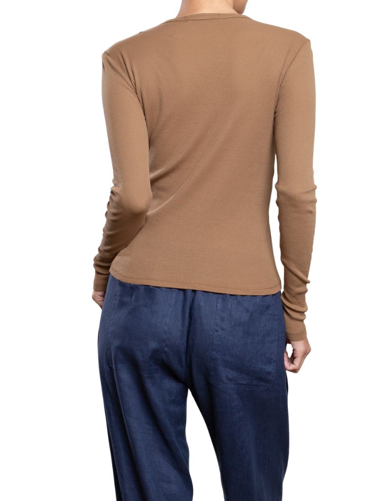 Jimmy Long-Sleeve Tee In Lightweight Rib Foundation