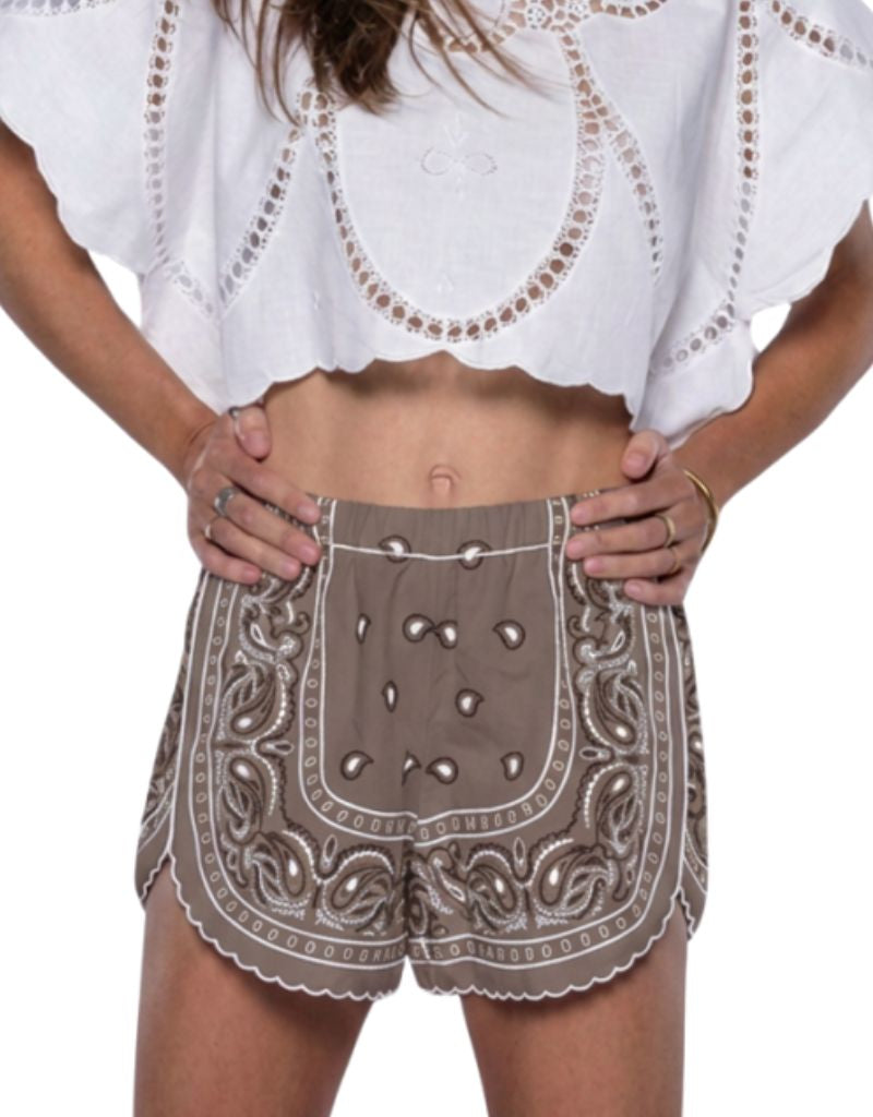 Bandana Shorts Brown Su26
