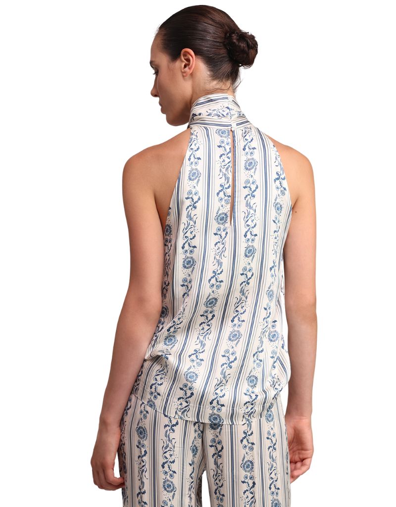 Courtney Top Ivory Print