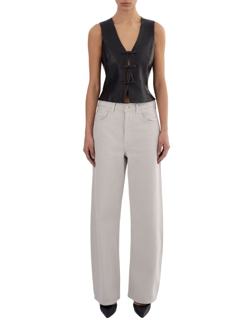 Bastina Black Leather Top