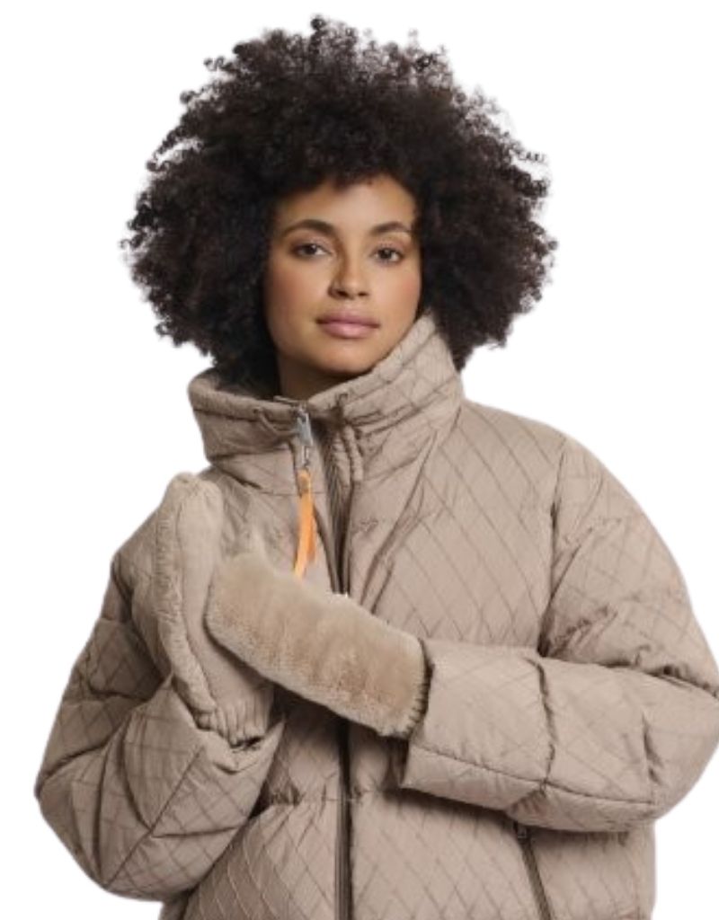 Oxo Faux Fur Gloves Oat