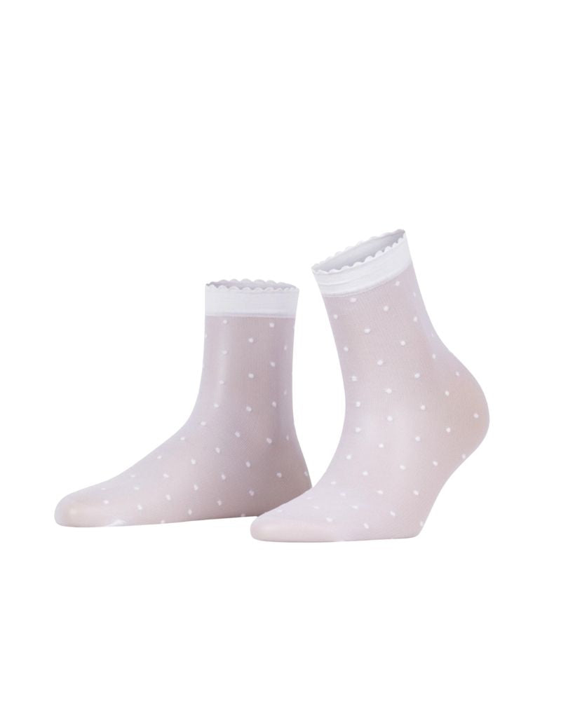 Dot 15 DEN Women Ankle socks 41452 White