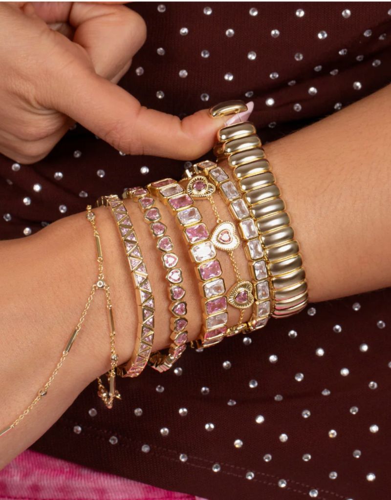 Luxe Tube Stretchy Bracelet Gold