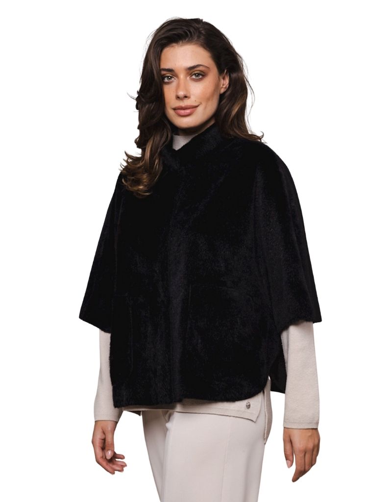 Dewi Faur Fur Cape Black